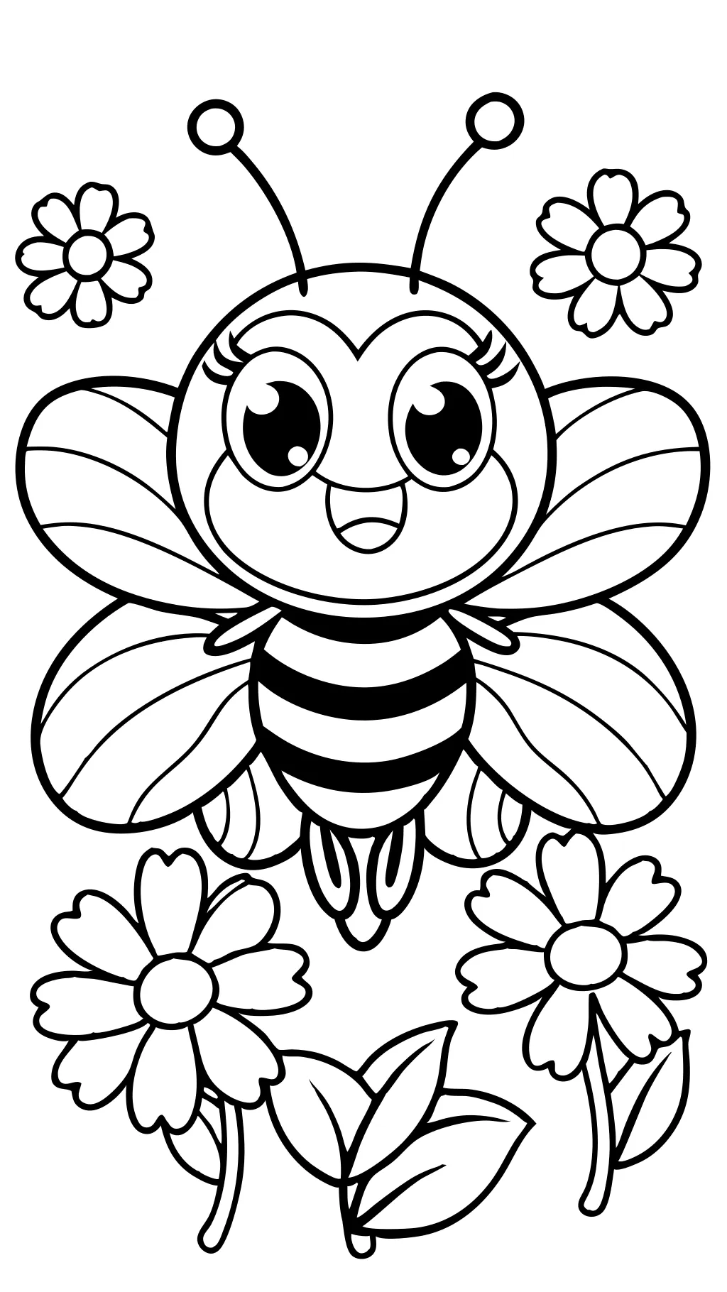 Páginas para colorear de abejas de abeja imprimibles